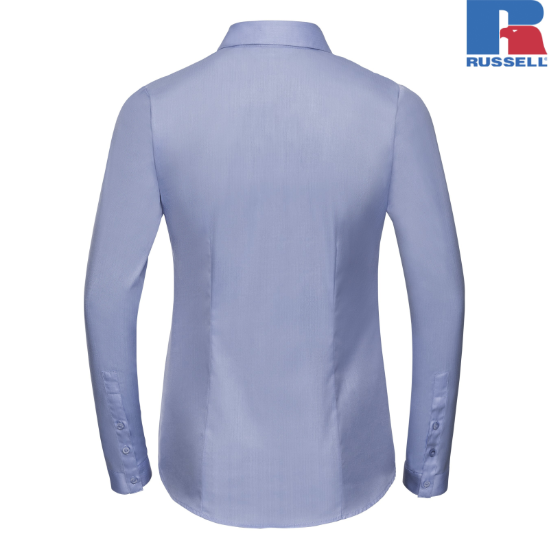 LADIES LONG SLEEVE TAILORED HERRINGBONE SHIRT | Russell