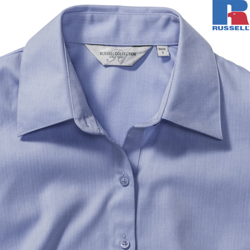 LADIES LONG SLEEVE TAILORED HERRINGBONE SHIRT | Russell