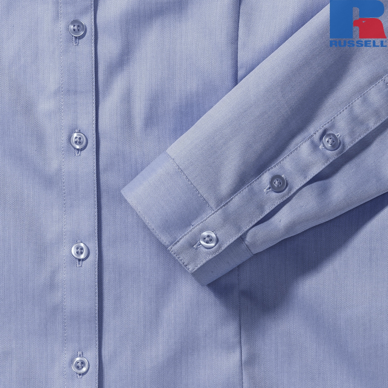 LADIES LONG SLEEVE TAILORED HERRINGBONE SHIRT | Russell
