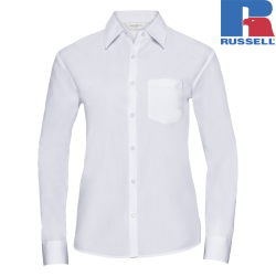 Ladies Long Sleeve Classic Polycotton Poplin Shirt | Russell