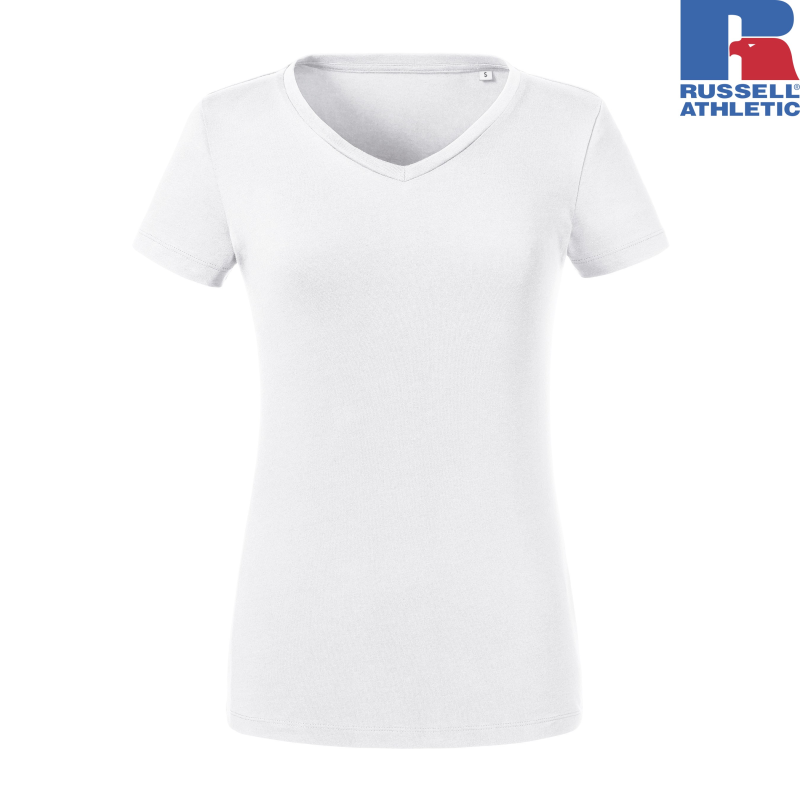 Ladies V-neck Pure Organic T | Russell