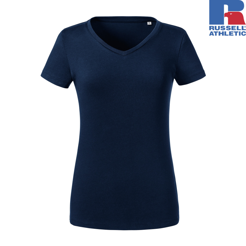 Ladies V-neck Pure Organic T | Russell