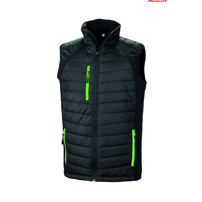 Black Compass Padded Softshell Gilet | Result