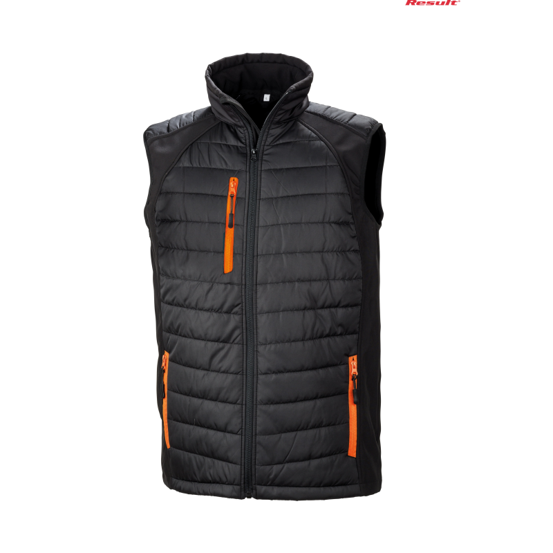 Black Compass Padded Softshell Gilet | Result