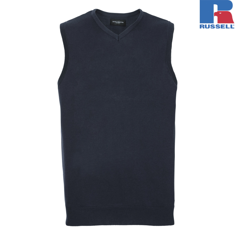 V-Neck Sleeveless Knitted Pullover | Russell