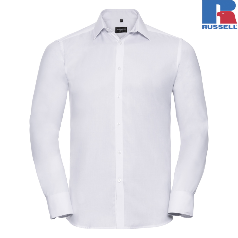 Men's Long Sleeve Herringbone Shirt | Russell