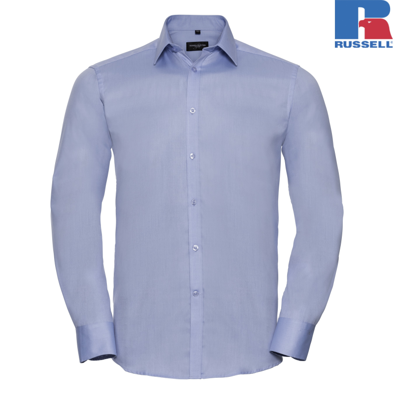 Men's Long Sleeve Herringbone Shirt | Russell