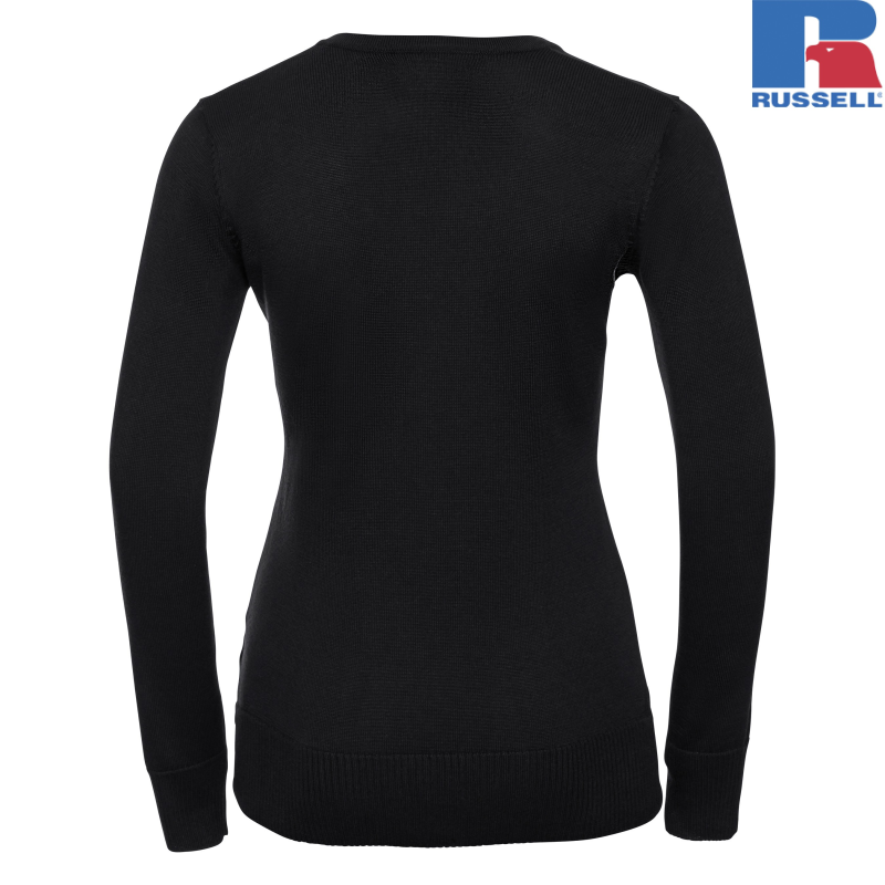 Ladies V-neck Knitted Pullover | Russell