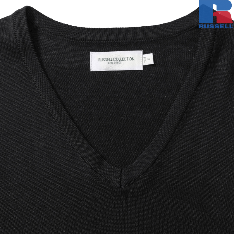 Ladies V-neck Knitted Pullover | Russell