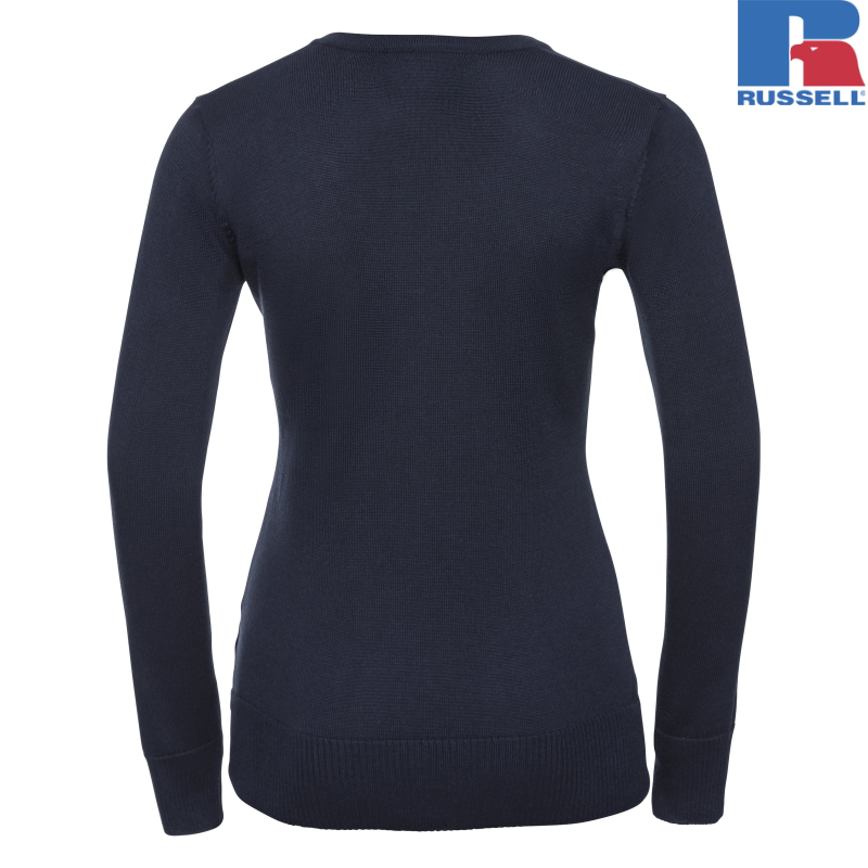 Ladies V-neck Knitted Pullover | Russell