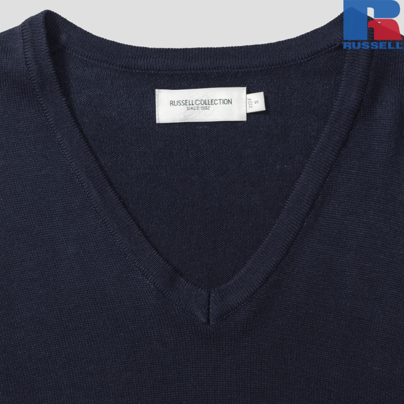 Ladies V-neck Knitted Pullover | Russell