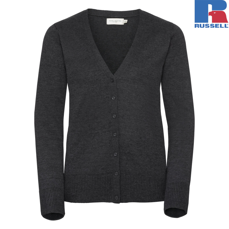 Ladies V-neck Knitted Cardigan | Russell