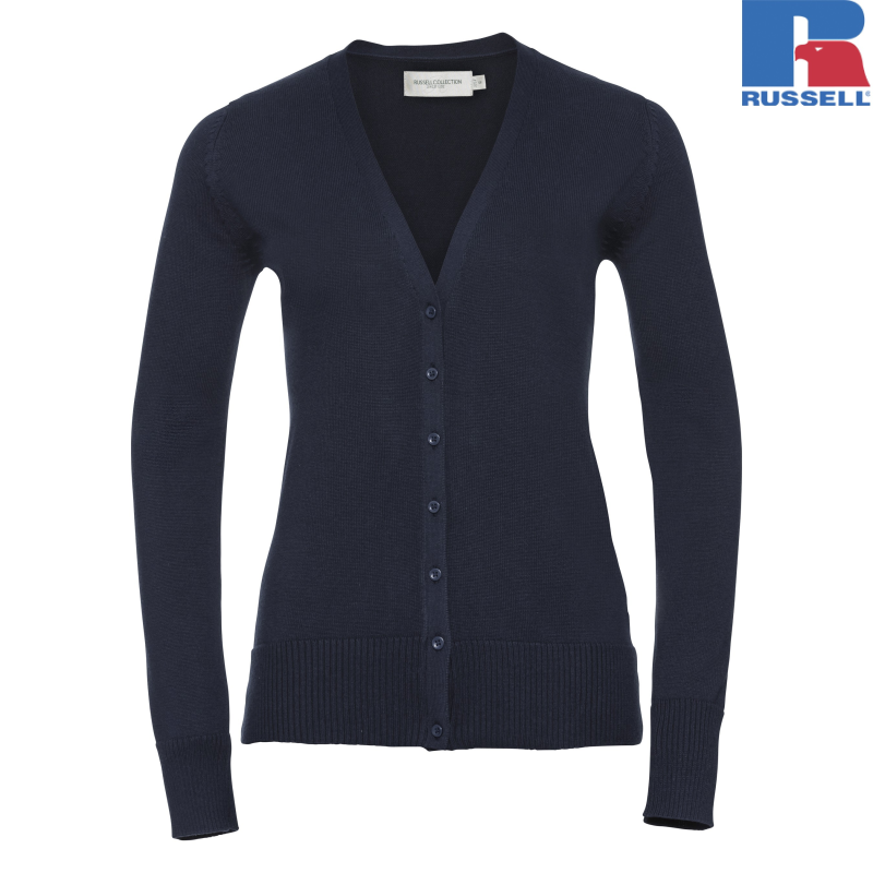 Ladies V-neck Knitted Cardigan | Russell