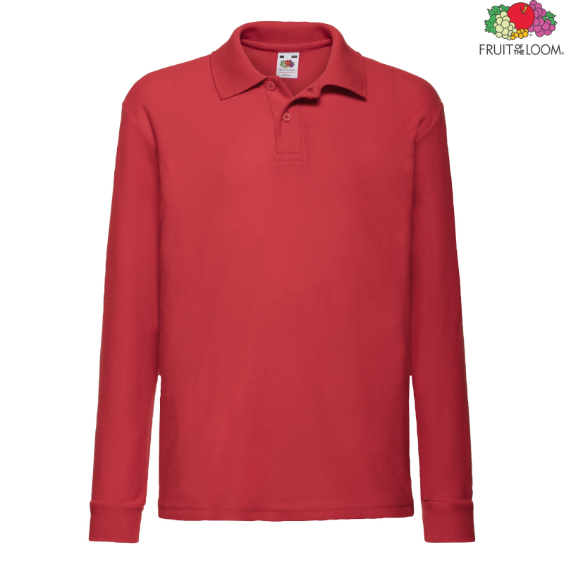 Kids 65/35 Long Sleeve Polo | Fruit of the Loom