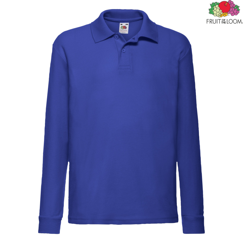 Kids 65/35 Long Sleeve Polo | Fruit of the Loom