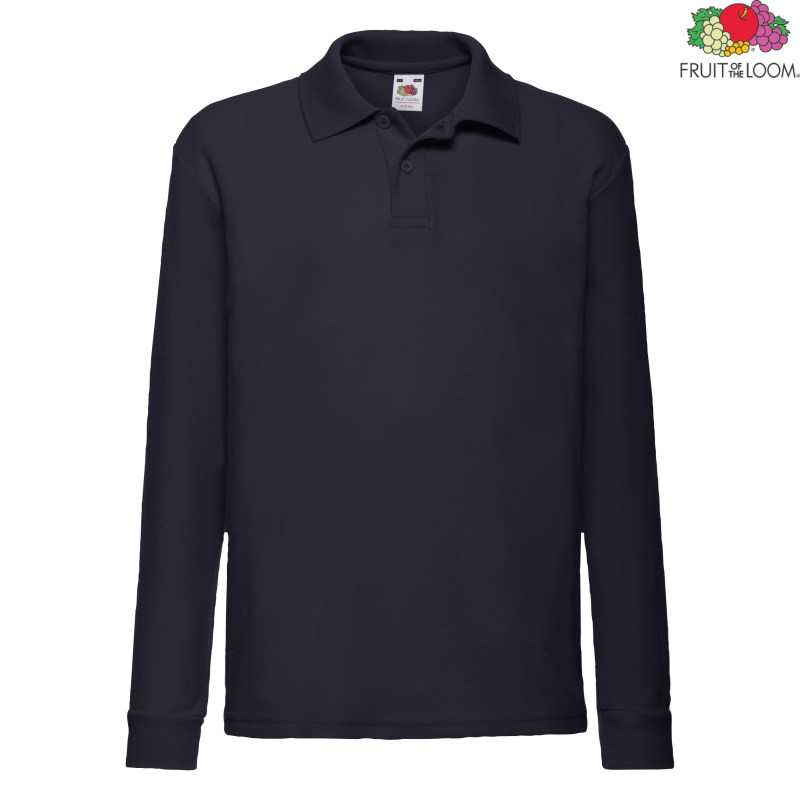 Kids 65/35 Long Sleeve Polo | Fruit of the Loom
