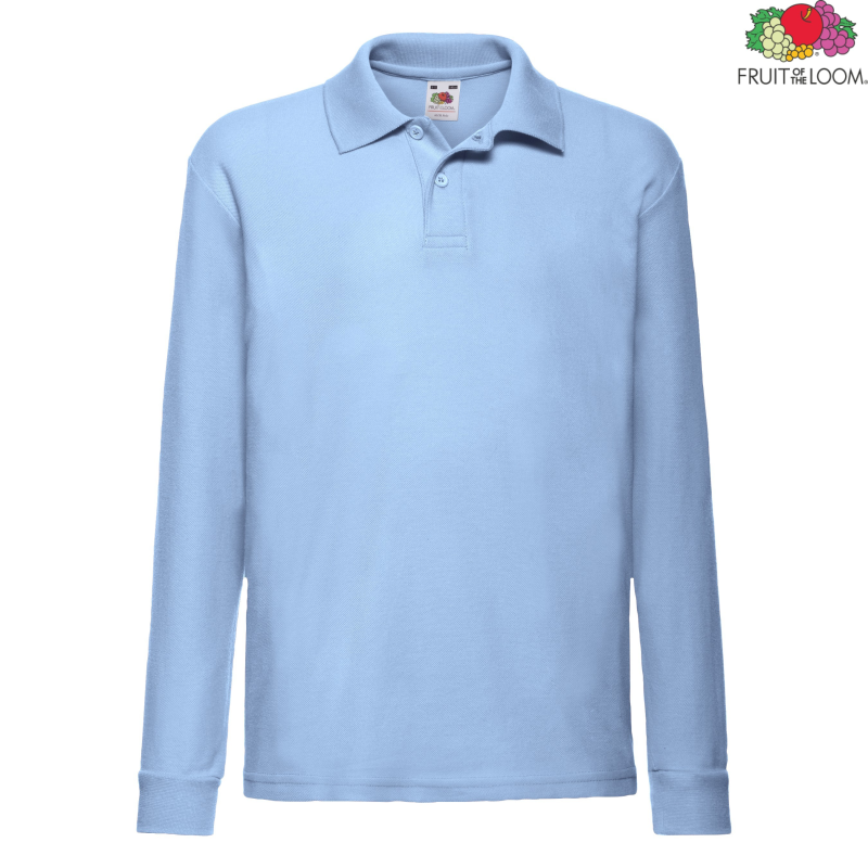 Kids 65/35 Long Sleeve Polo | Fruit of the Loom