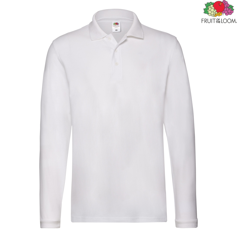 Premium Long Sleeve Polo | Fruit of The Loom