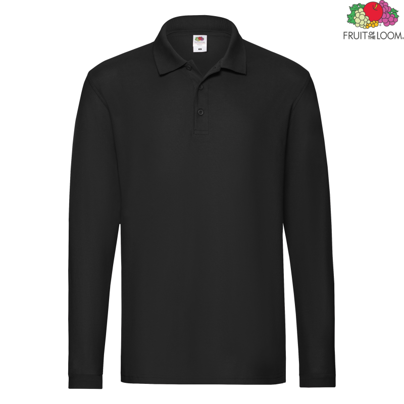 Premium Long Sleeve Polo | Fruit of The Loom