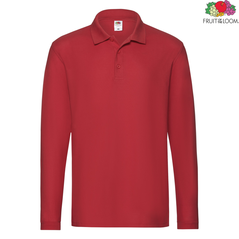 Premium Long Sleeve Polo | Fruit of The Loom