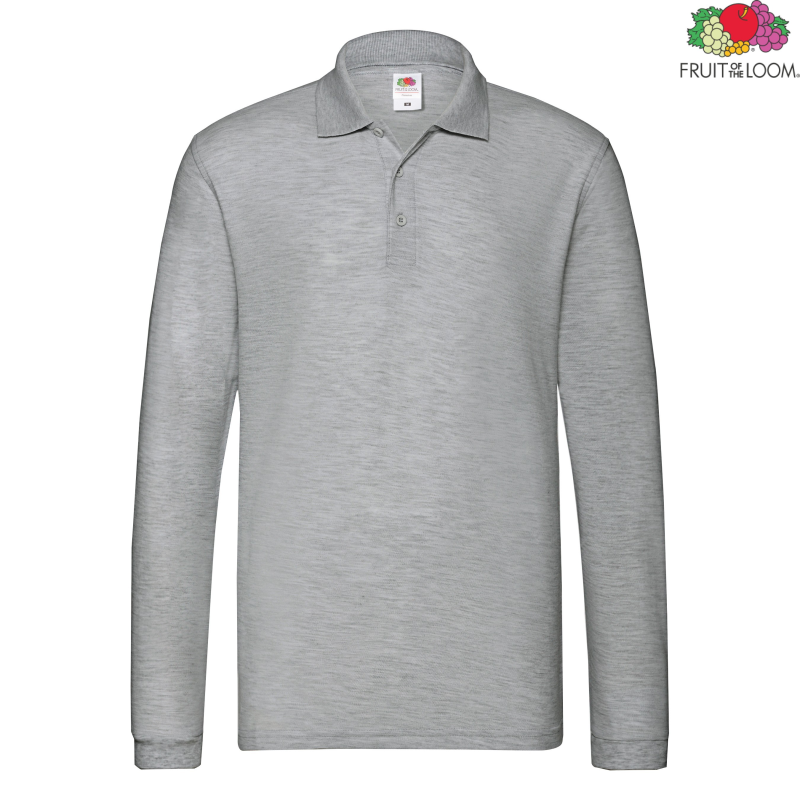 Premium Long Sleeve Polo | Fruit of The Loom