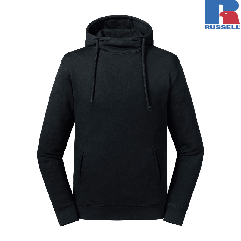 Pure Organic High Collar Hooded Sweat | Russell