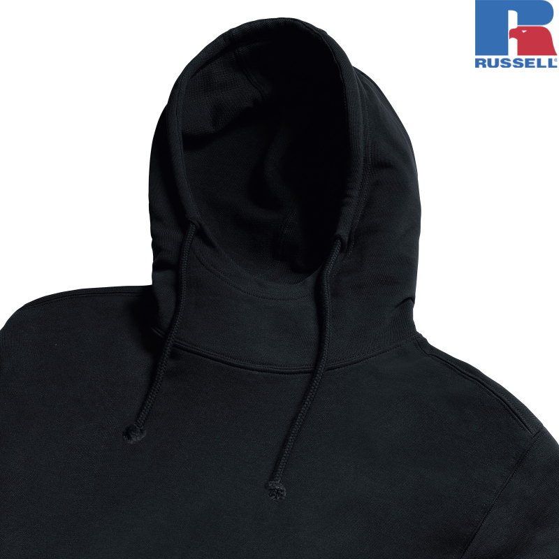 Pure Organic High Collar Hooded Sweat | Russell