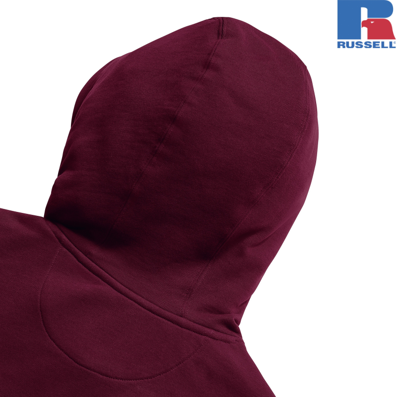 Pure Organic High Collar Hooded Sweat | Russell