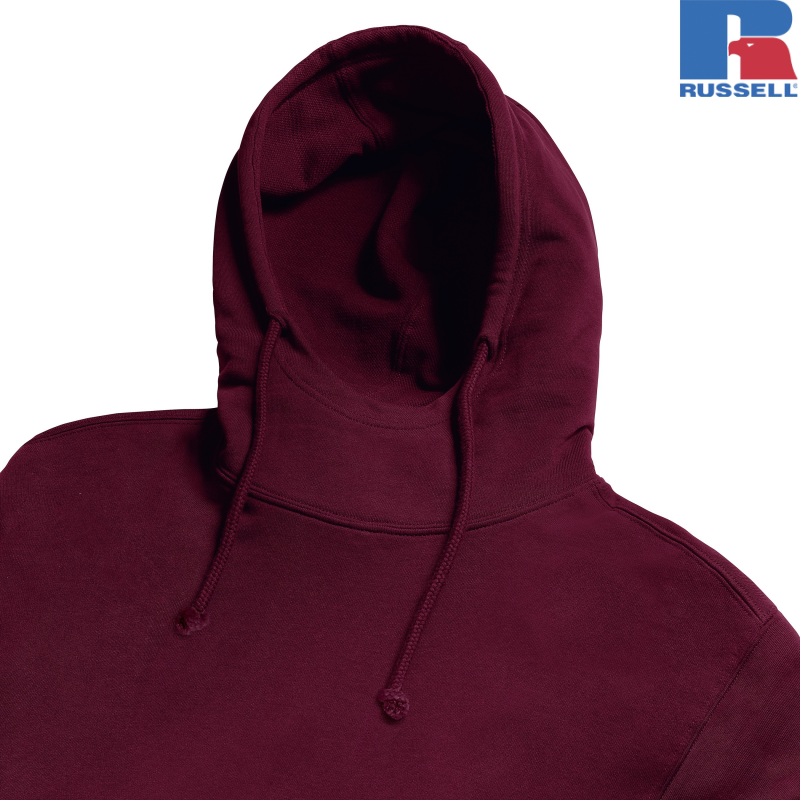 Pure Organic High Collar Hooded Sweat | Russell