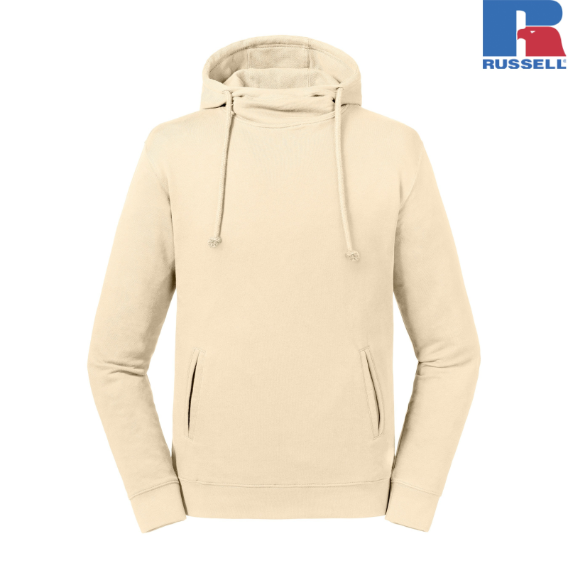 Pure Organic High Collar Hooded Sweat | Russell