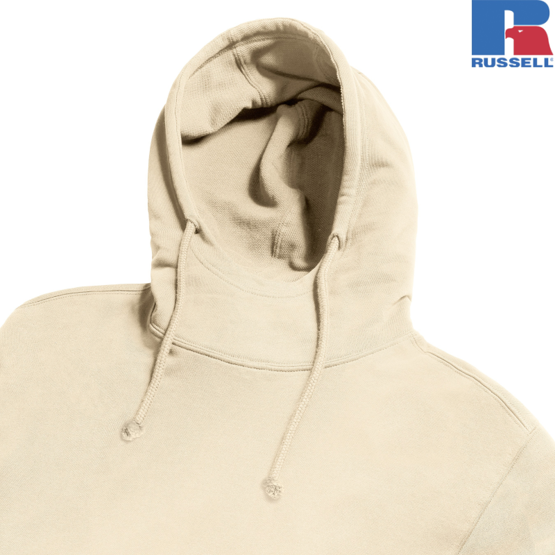 Pure Organic High Collar Hooded Sweat | Russell