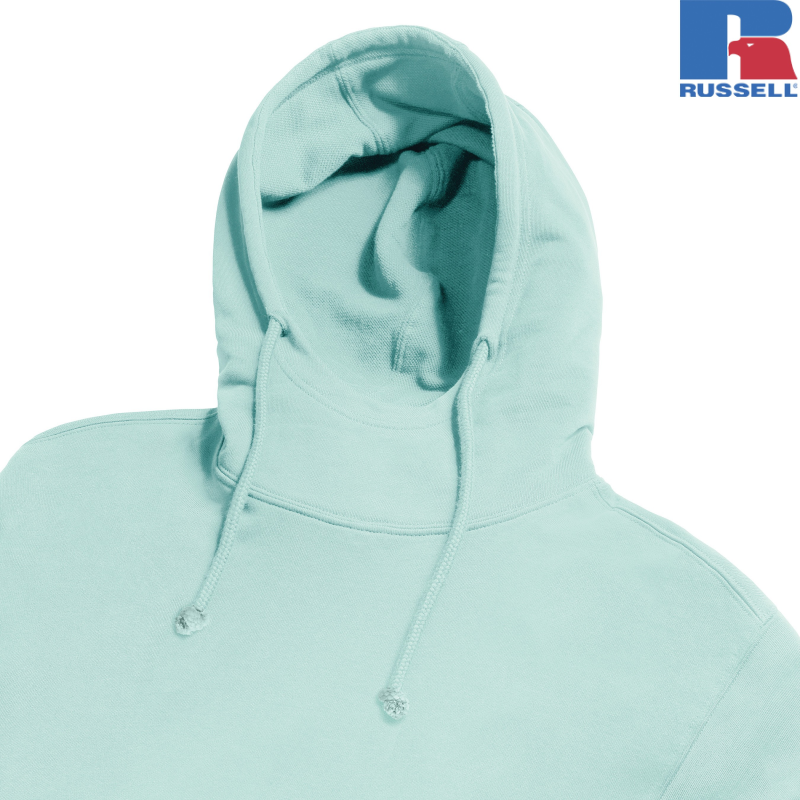 Pure Organic High Collar Hooded Sweat | Russell