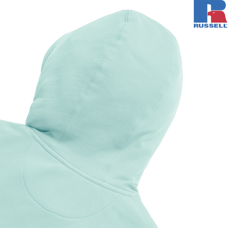 Pure Organic High Collar Hooded Sweat | Russell