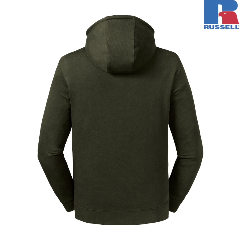 Pure Organic High Collar Hooded Sweat | Russell