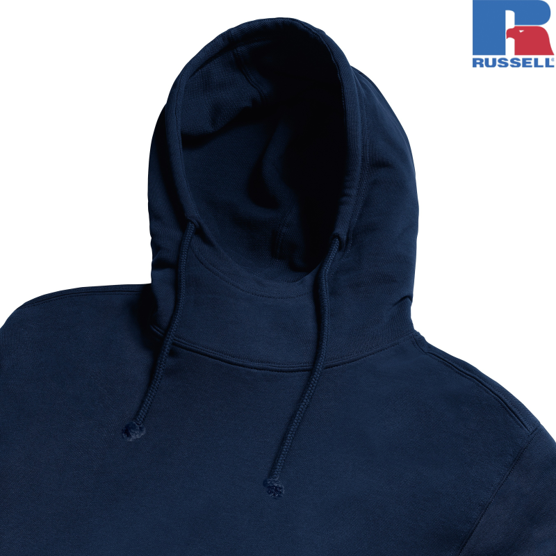 Pure Organic High Collar Hooded Sweat | Russell