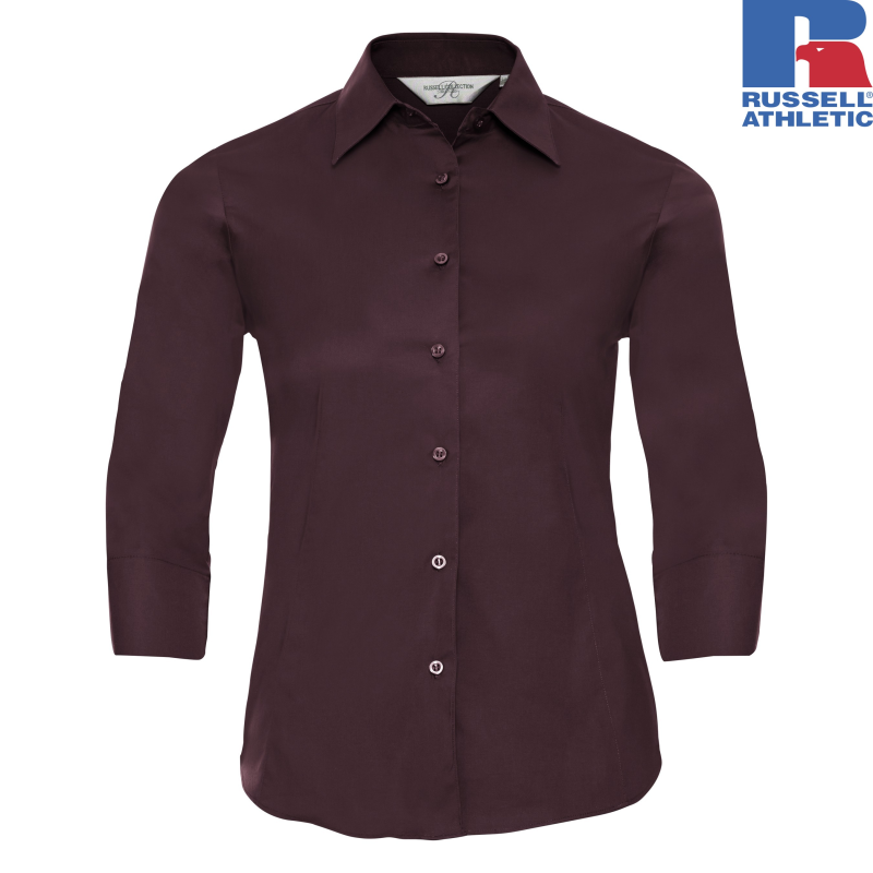 LADIES 3/4 SLEEVE EASY CARE FITTED SHIRT | Russell