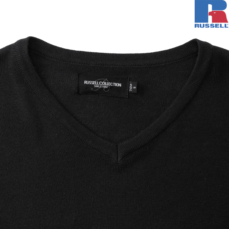 Men's V-Neck Knitted Pullover | Russell