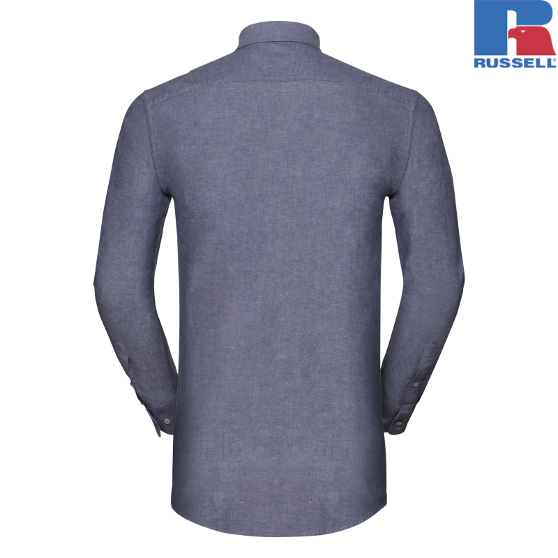 Men's Long Sleeve Tailored Washed Oxford Shirt | Russell