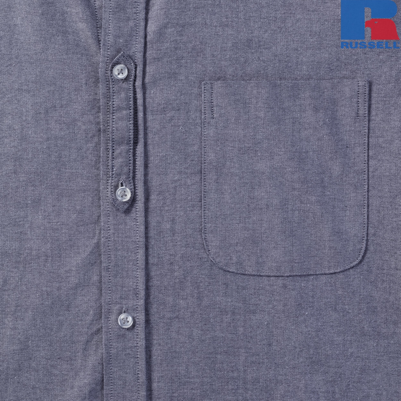 Men's Long Sleeve Tailored Washed Oxford Shirt | Russell