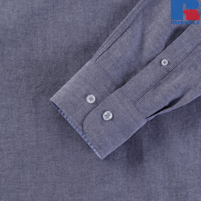 Men's Long Sleeve Tailored Washed Oxford Shirt | Russell
