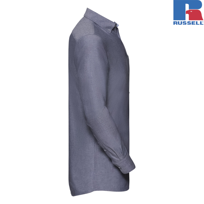 Men's Long Sleeve Tailored Washed Oxford Shirt | Russell