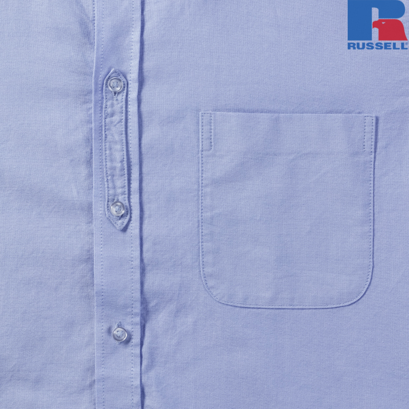 Men's Long Sleeve Tailored Washed Oxford Shirt | Russell