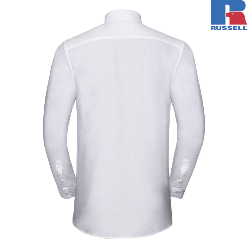 Men's Long Sleeve Tailored Washed Oxford Shirt | Russell