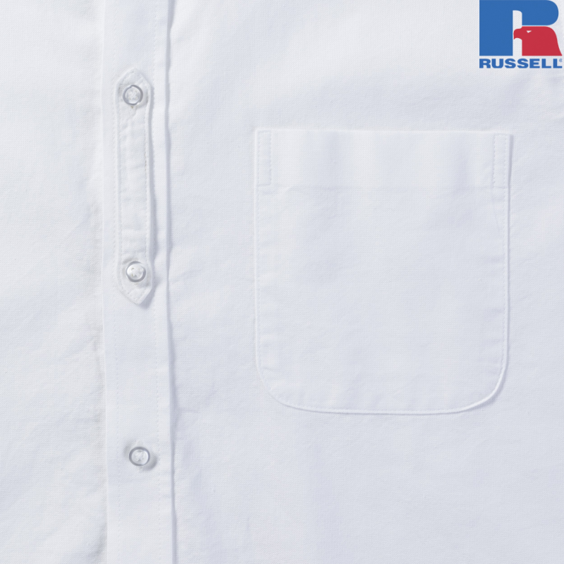 Men's Long Sleeve Tailored Washed Oxford Shirt | Russell