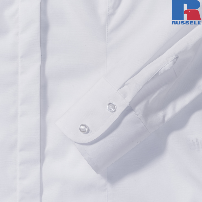 Ladies Long Sleeve Fitted Pollycotton Poplin Shirt | Russell