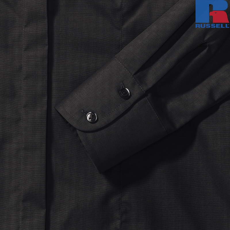 Ladies Long Sleeve Fitted Pollycotton Poplin Shirt | Russell