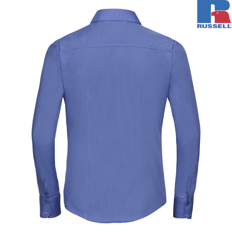 Ladies Long Sleeve Fitted Pollycotton Poplin Shirt | Russell
