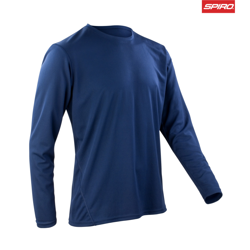 Mens Quick Dry Performance Long Sleeve T-shirt | Spiro