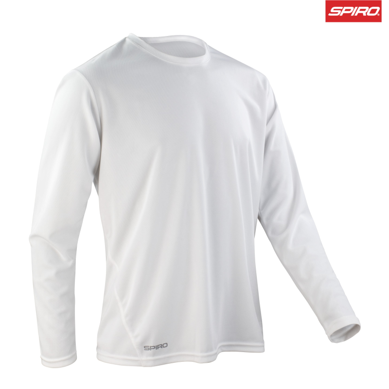Mens Quick Dry Performance Long Sleeve T-shirt | Spiro