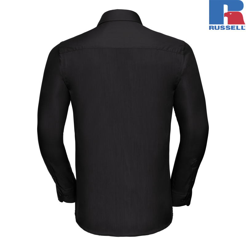 Men's Long Sleeve Easy Care Tailored Poplin Shirt | Russell